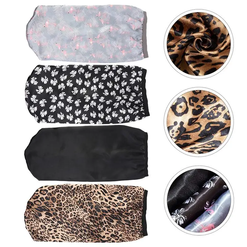 

4Pcs Elastic Printing Sleeping Cap Delicate Women Sleep Cap Chic Headband Cap