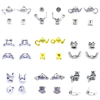 10sets end bead caps frog teapot snowman cat fish gold silver tone zinc metal bracelet diy for jewelry making accessories