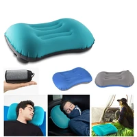 2021 new portable inflatable pillow camping equipment compressible folding air cushion outdoor protective tourism sleeping gear