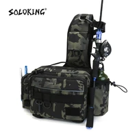soloking camping bag multifunctional fishing bags for lure box fishing rod fishing lure bag outdoor portable lure waist p