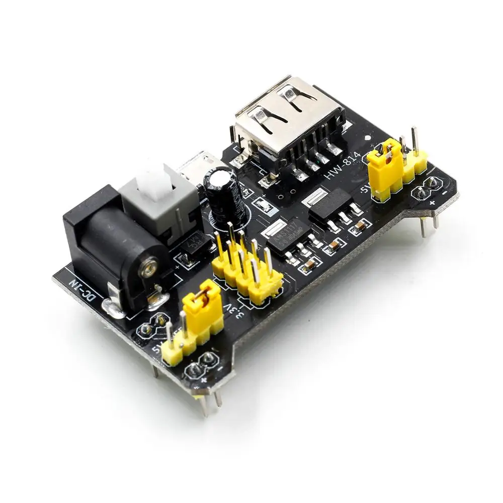 Макетный модуль питания USB/MICRO совместимый 3,3 V/5 V двойной USB вход MB-102 плата питания