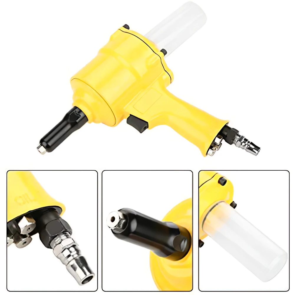 

Air Riveter Pneumatic Riveting Tool Pull Nut Suitable Automatic for Aluminum Iron Stainless Nail Operated Riveter Multi-use Tool