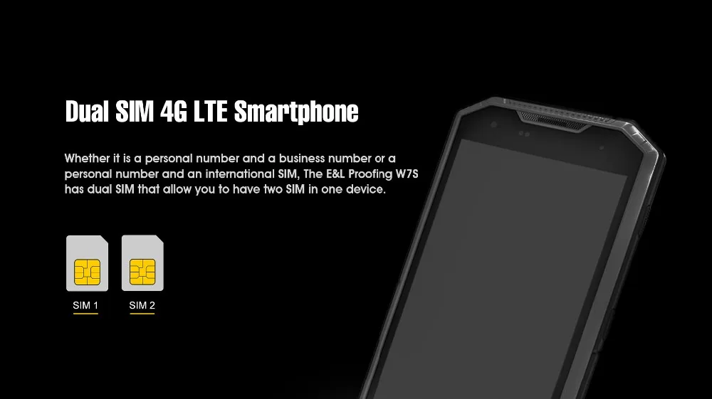 KENXINDA E& L W7S 2 Гб 16 Гб сотовый телефон IP68 EL W7S водонепроницаемый 5,0 дюймов Android 6,0 MTK6737 четырехъядерный до 1,3 ГГц 4G смартфон