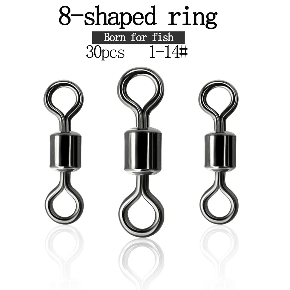 

30 шт., рыболовный соединитель из нержавеющей стали