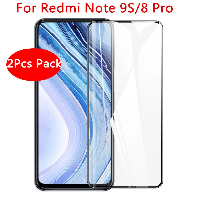 Защитное стекло для Xiaomi 2 шт. закаленное 9H полное покрытие пленка экрана Redmi Note 8