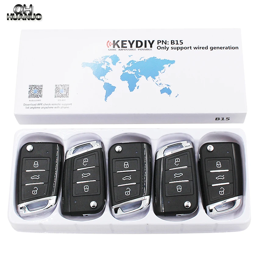 5 шт./лот, KEYDIY B15 KD-X2 KD900 URG200 KD-X2 пульт дистанционного управления 3 кнопки Автомобильный ключ дистанционного управления DS стиль для KD MINI KD900