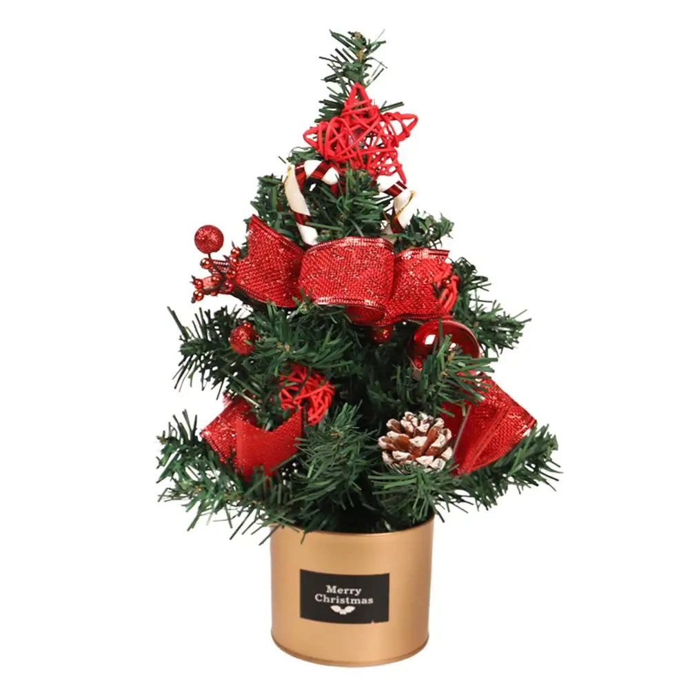 

Mini Christmas Tree 12-Inch DIY Mini Christmas Tree Tabletop Christmas Tree With Multi-Color LED Lights Star Treetop For Chr