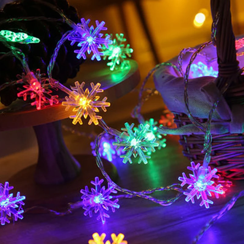 2/3 /6 м зимняя Снежинка звезда фонарик веревка 2022 Новогоднее украшение