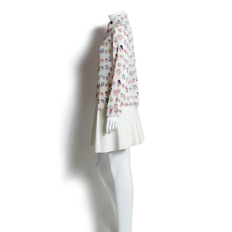 

2020 Women New Spring Korean Cartoon Avatar Fashion Trend Comfortable Shirt Long Sleeve Temperament Personality Elegant X58