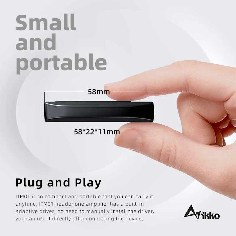 IKKO Zerda ITM01 USB DAC Switch Gaming Sound Card TYPE C to 3.5MM Earphone Hifi Audio Amplifier for Phone PC MAC Cable Adapter