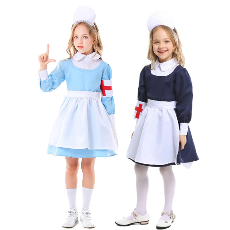 Карнавал Хэллоуин девочка Пурим медсестринский костюм Доктора горничной
