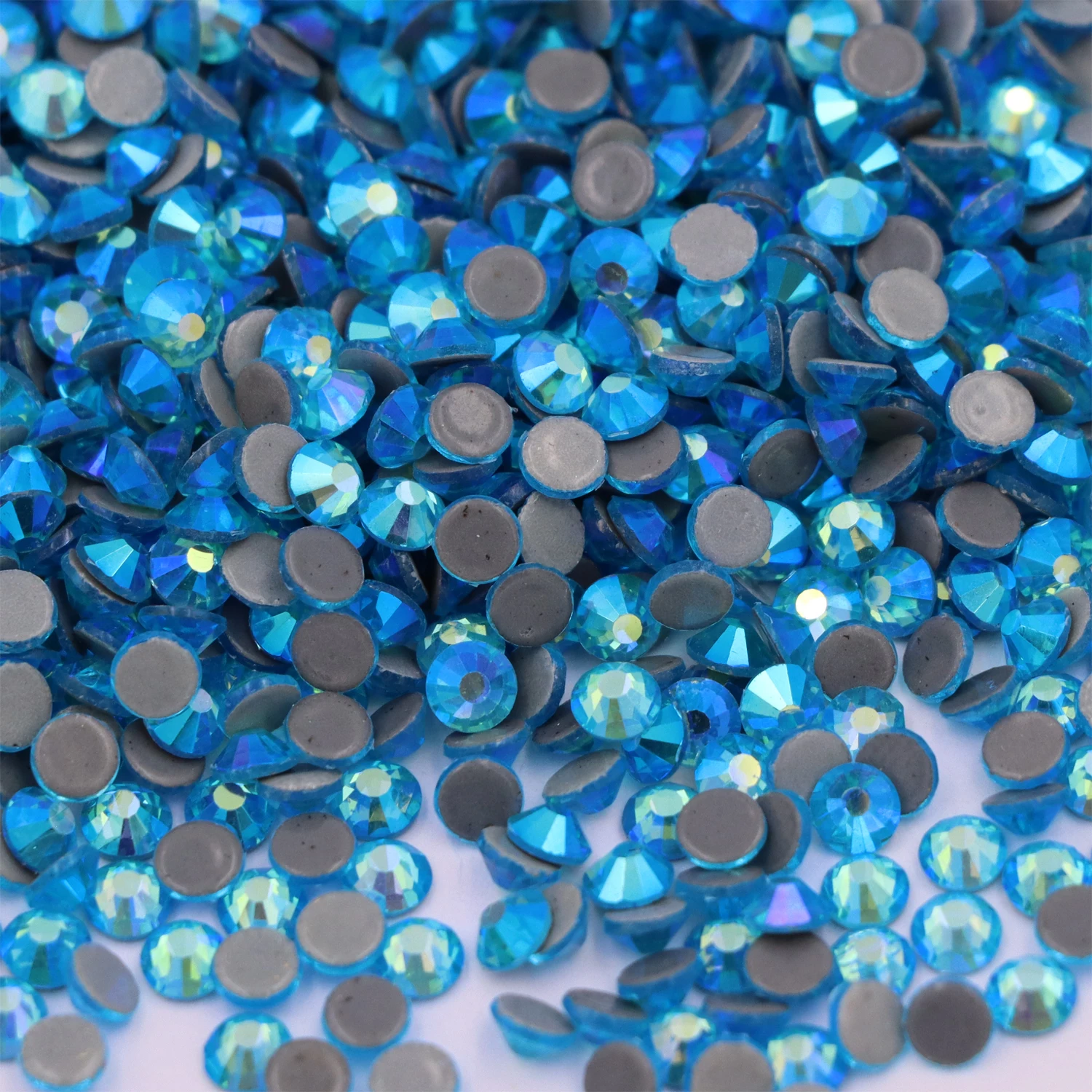 SS6-SS30 Aquamarine AB Crystal Glass Iron On Стразы/горячая фиксация камней для украшения одежды |