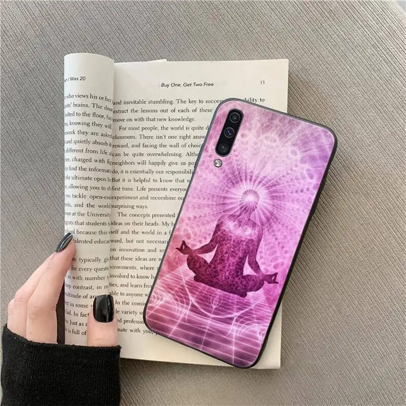 

Namaste Lotus Yoga Phone Case For Samsung A51 A32 A52 A71 A50 A12 A21S S10 S20 S21 Plus Fe Ultra