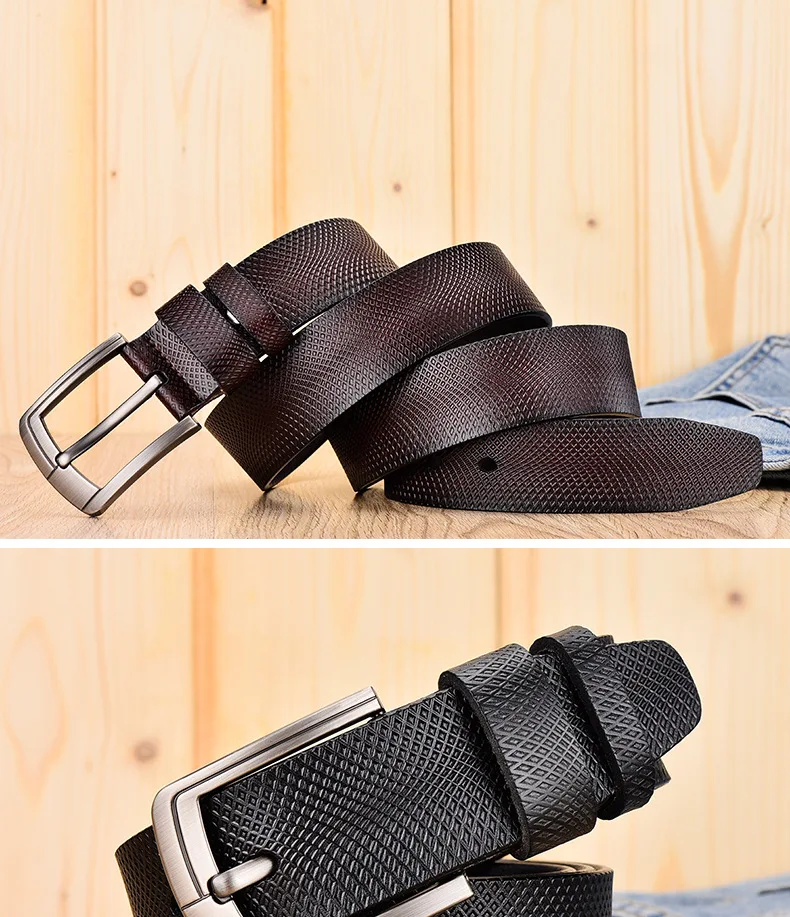 leather male belts for men high quality cow genuine leather luxury strap male belts fashion pin buckle men belt causal 9262