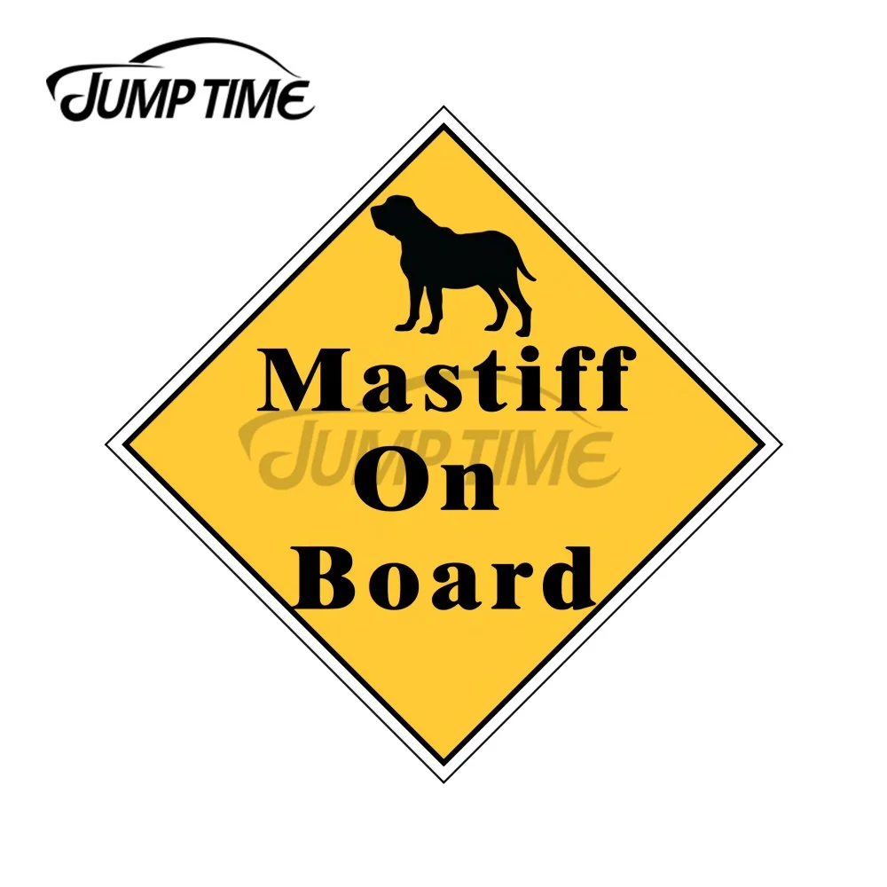 JumpTime 13x13 см для Mastiff на борту автомобильные наклейки холодильник Фотофон