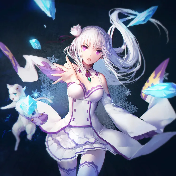 Платье Emilia Re Zero наборы для косплея парик женский косплей платье Эмилия Косплей