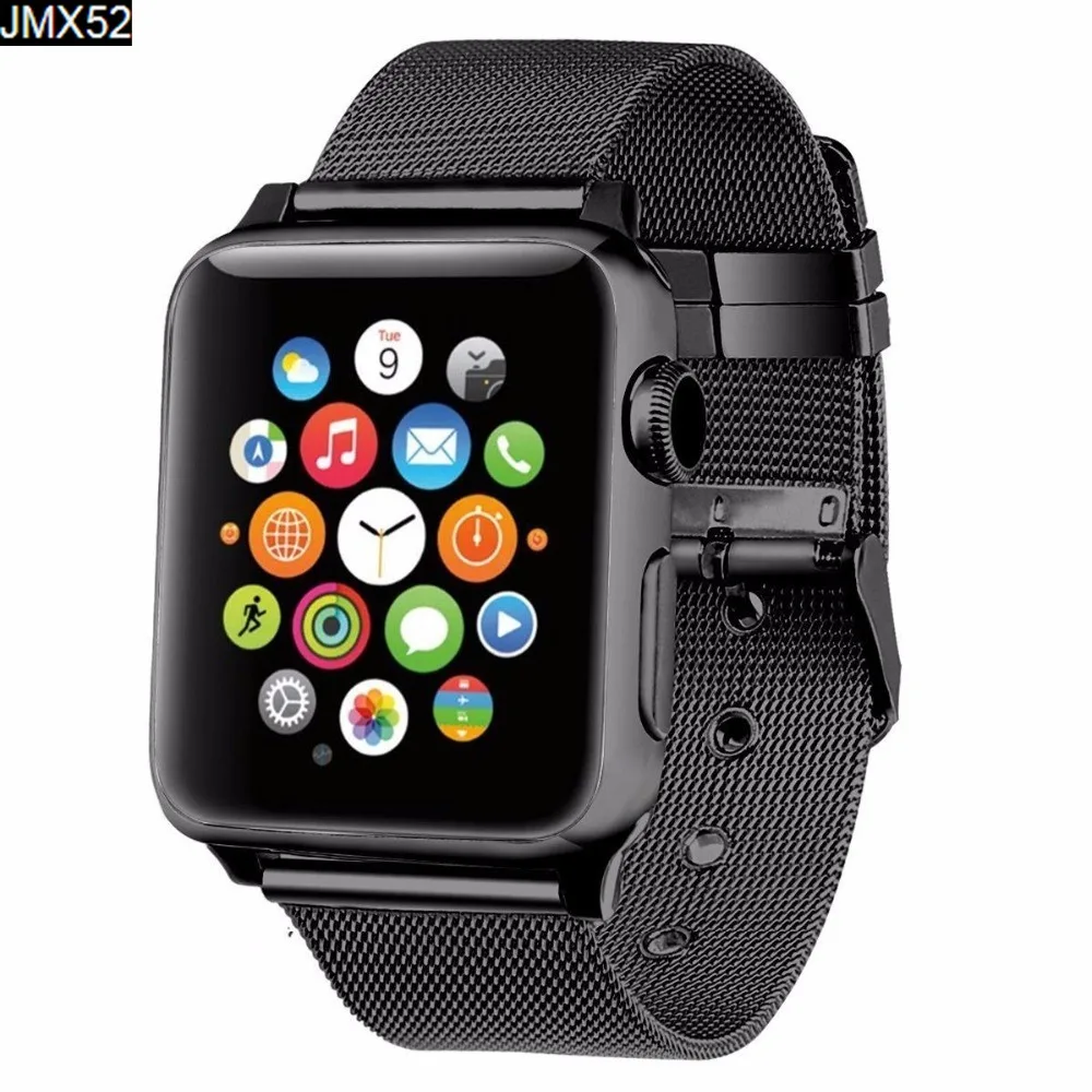 Подходит для Apple Watch Band Пряжка Миланская лента серии 5 4 3 2 1 ремешок из нержавеющей