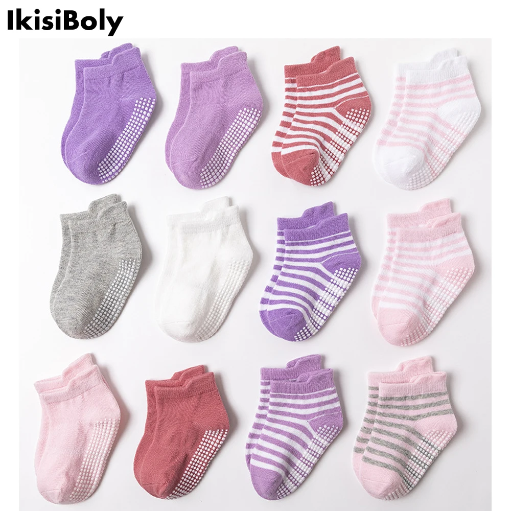 Bebé antideslizante calcetines recién nacido puños Bebe niñas niños paquete antideslizante tobillo...