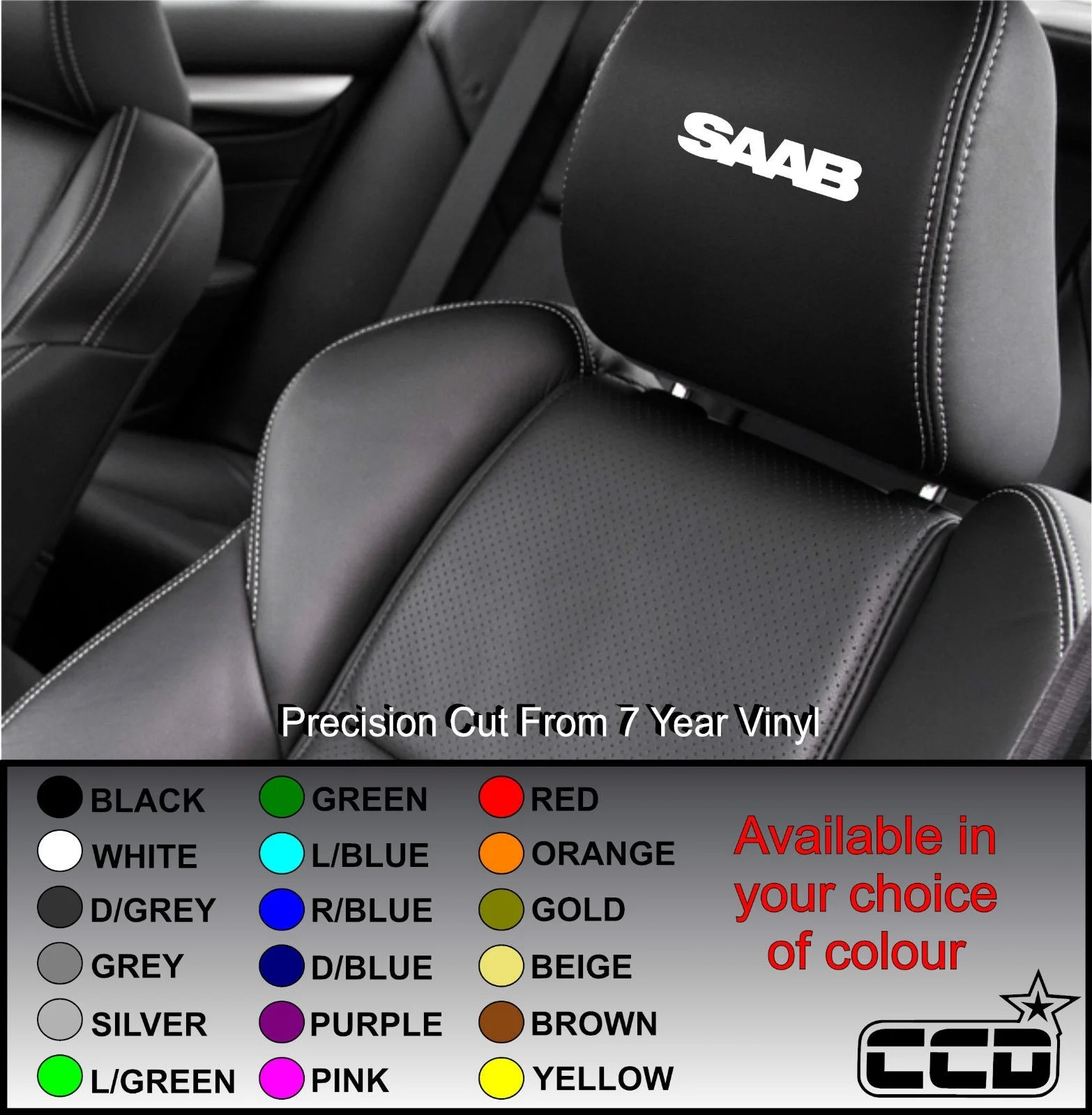 

Наклейки на подголовник X5 SAAB 9-2 9-3 9-3X 9-4XVinyl Graphics-Graphics