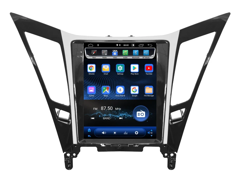Tesla GPS навигация для Hyundai SONATA NF Автомобильный мультимедийный Android вертикальный