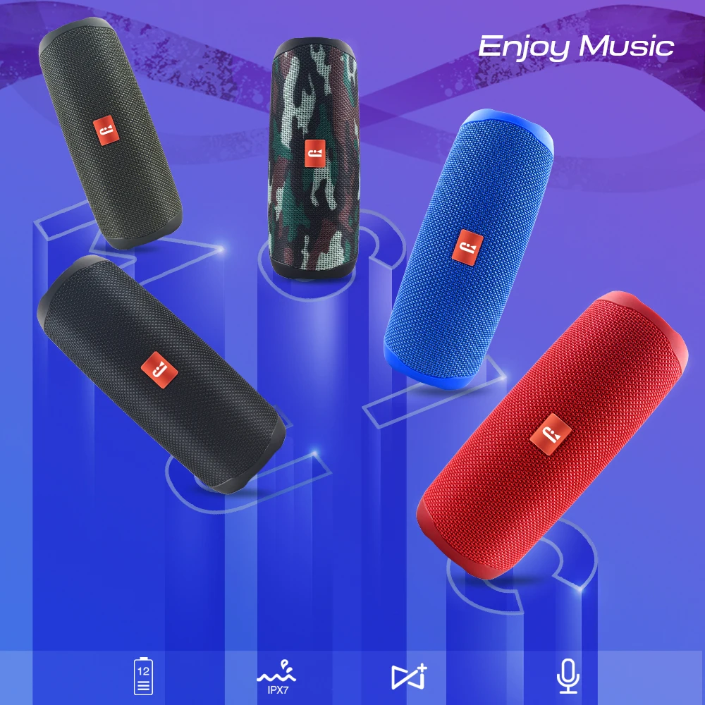 Оригинальный Bluetooth динамик Filp5 водонепроницаемый уличный Портативный