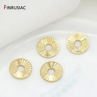supplies for jewelry wholesale 14k gold plated round charm connectors accessories for jewellery making
