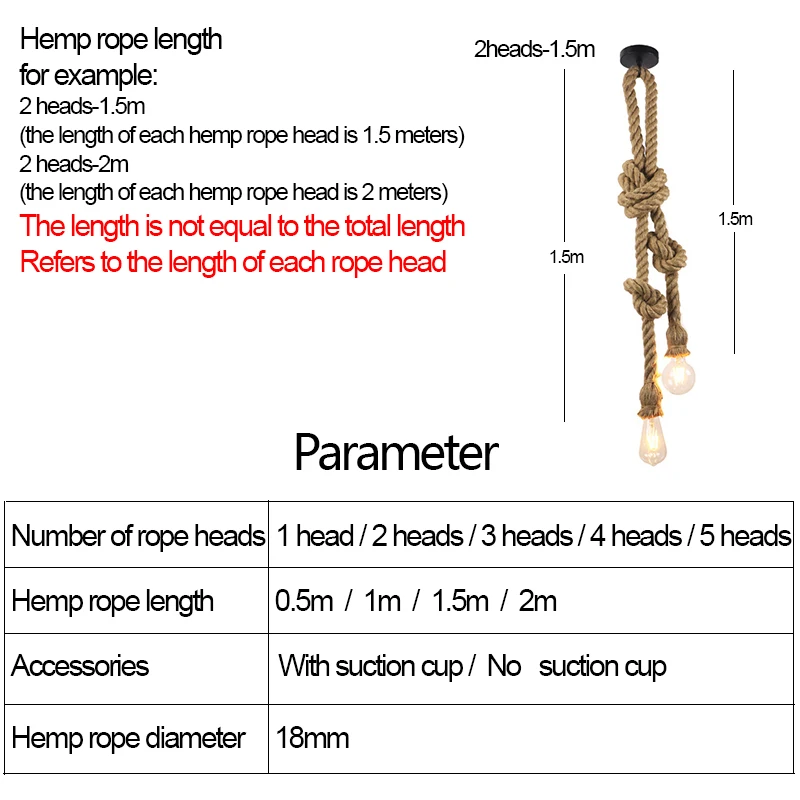 Винтажный подвесной светильник из пеньковой веревки держатель 1/2/3/4/5 AC85 265V на