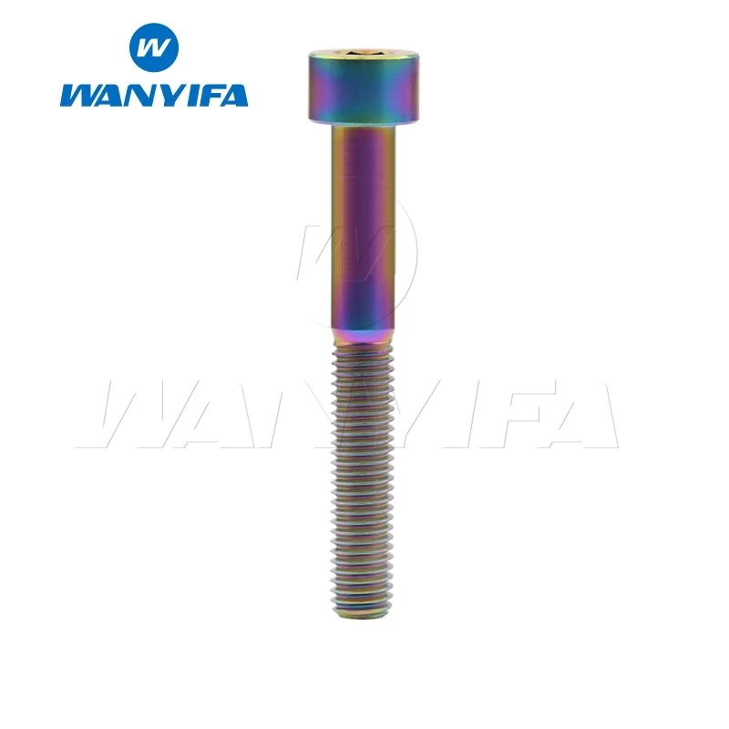 M5x45 Rianbow Wanyifa M5x10 12, 16, 18, 20, 25 30 35, 40 45 50 55 60 мм клеймо Винт С Титановым болтом для Велосипедный вынос руля велосипеда модификации - Цвет: M5x45 Rianbow