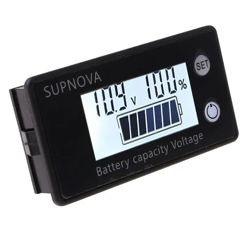 

Lithium Voltmeter Voltage Gauge Car Motorcycle 12V 24V 48V 72V Battery Capacity Indicator DC 8V-100V Lead Acid Lithium LiFePO4 T