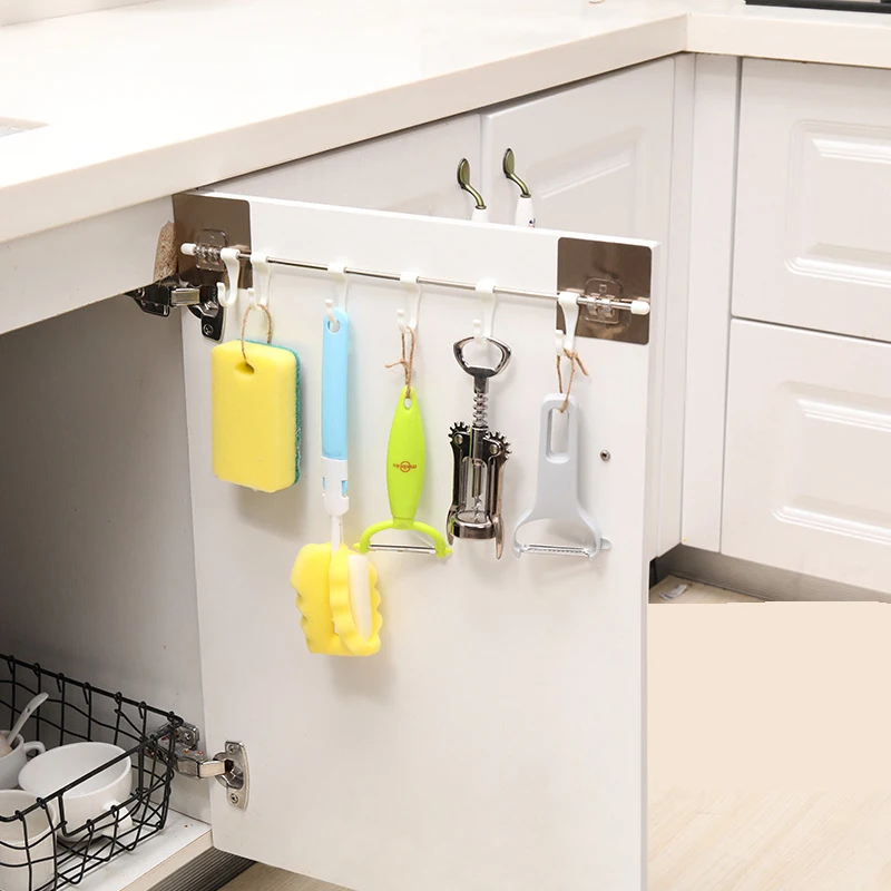 Кухонный шкаф с 6 крючками вешалка для ванной комнаты хранения полотенец