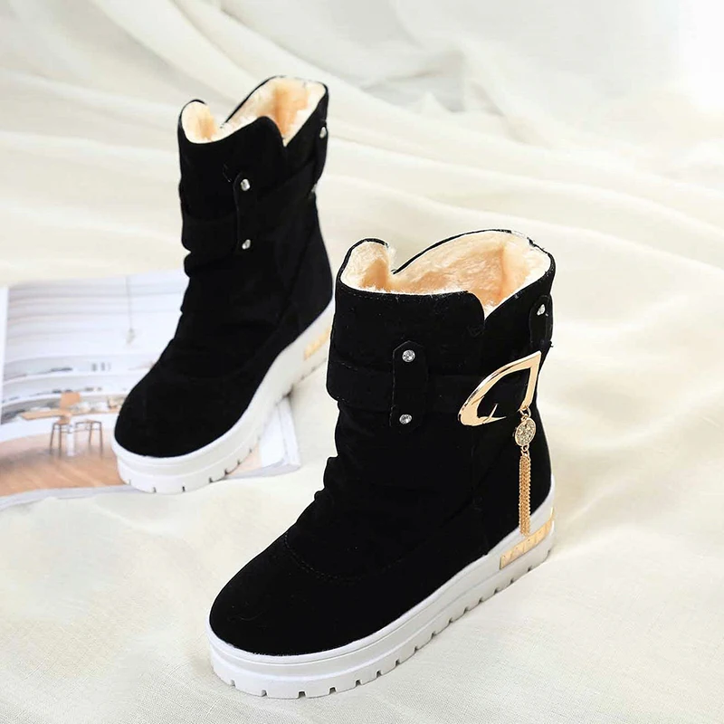Женские зимние ботинки новинка 2019 Бархатные короткие ботильоны корейские