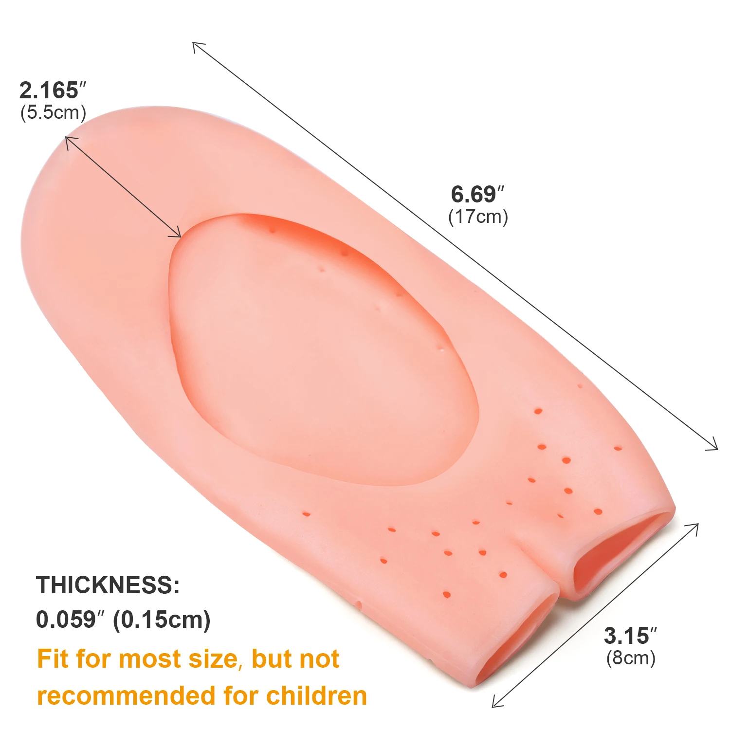 

2pcs Soft Silicone Socks For Foot Care Protector Relieve Dry Cracked Peeling Heels Shoes Insole Pedicure Moisturizing Gel