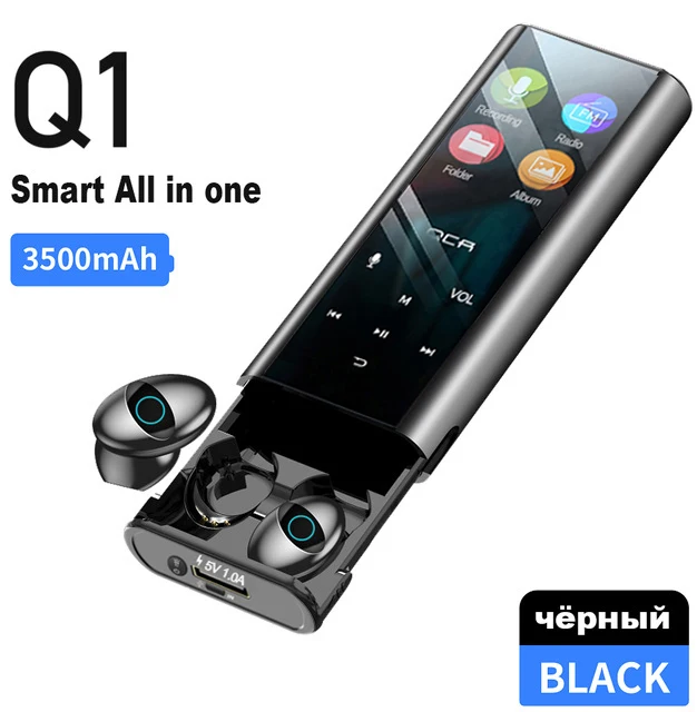 Q1 TWS Bluetooth наушники 5,0 многофункциональные Bluetooth наушники IPX7 водонепроницаемые в пределах 6000 мАч Внешний аккумулятор для iOS Android