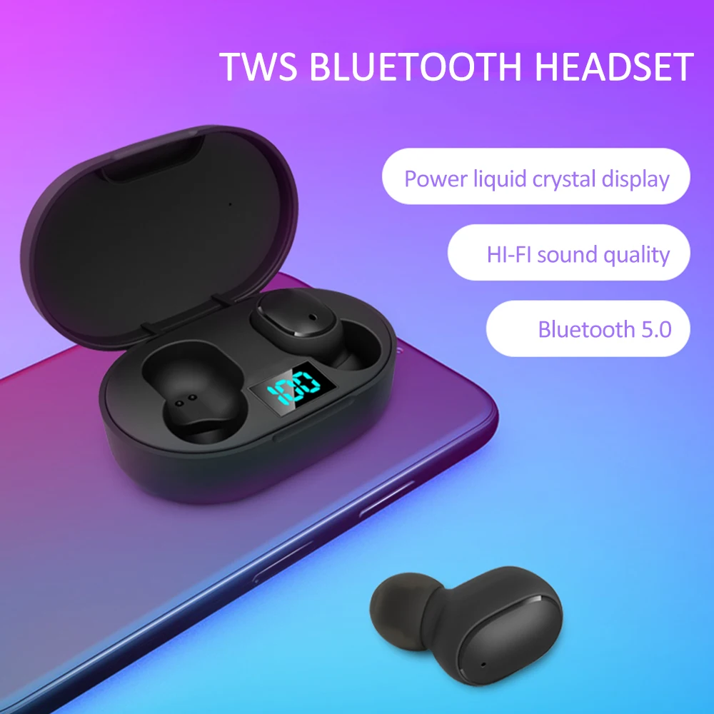 E6S TWS Bluetooth 5,0 гарнитура мини беспроводные наушники спортивные стереонаушники с микрофоном для IPhone samsung IOS Android