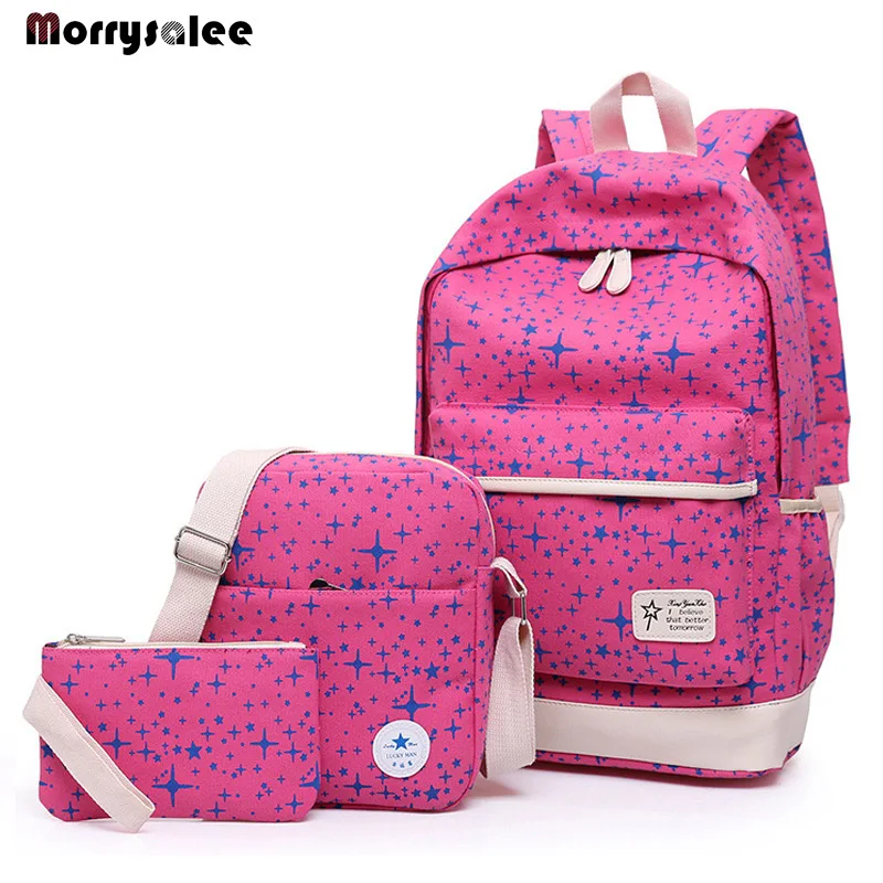 Холщовый Рюкзак с принтом женские школьные сумки для девочек-подростков милый