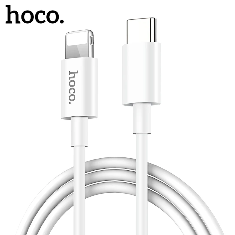 HOCO 18 Вт PD usb type C кабель для iPhone X Xr XS Max type C зарядный кабель для iPhone 7 8 6 Plus iPad кабель для передачи данных