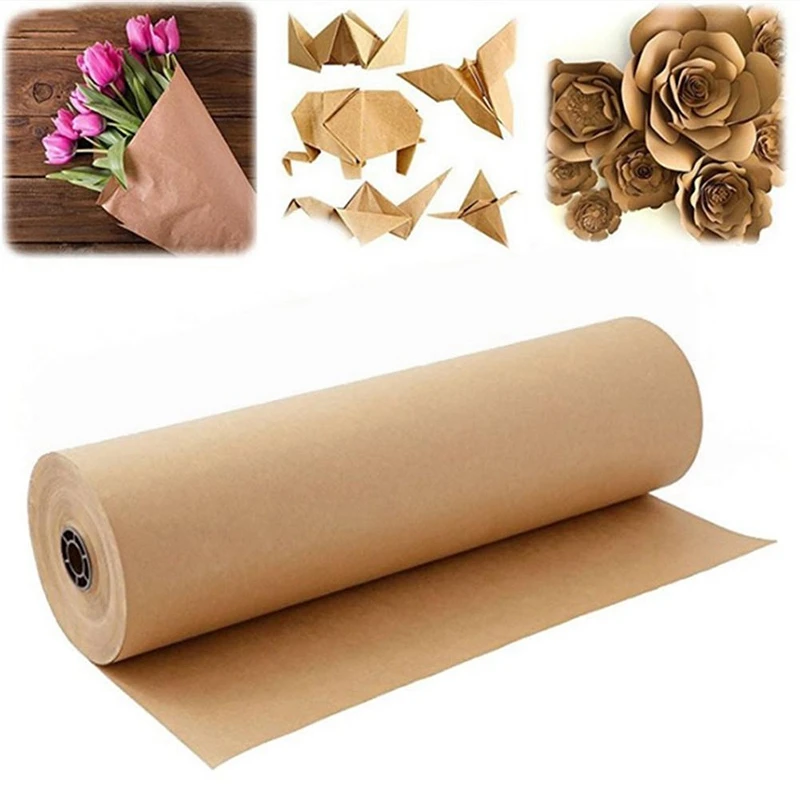 

2Pcs Kraft Paper Roll Wrapping Paper Perfect for Smoking Meats Cooking Paper 12 Inch x 30 Meters
