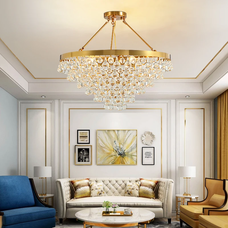 Современная хрустальная осветительная люстра в виде подсвечника роскошные