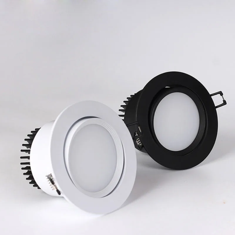 

Dimmable LED Recessed Downlight 3W 5W 7W 12W 15W Bhite/Black Body Ceiling Spot Light with 90-265V LED Driver 3000K 4000K 6000K