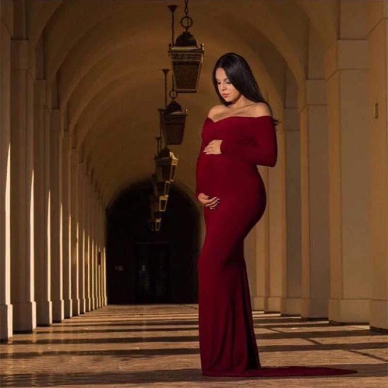 

2021 new pregnant women's clothing photography props pregnant women's clothing sexy pregnant women's clothing evening dress
