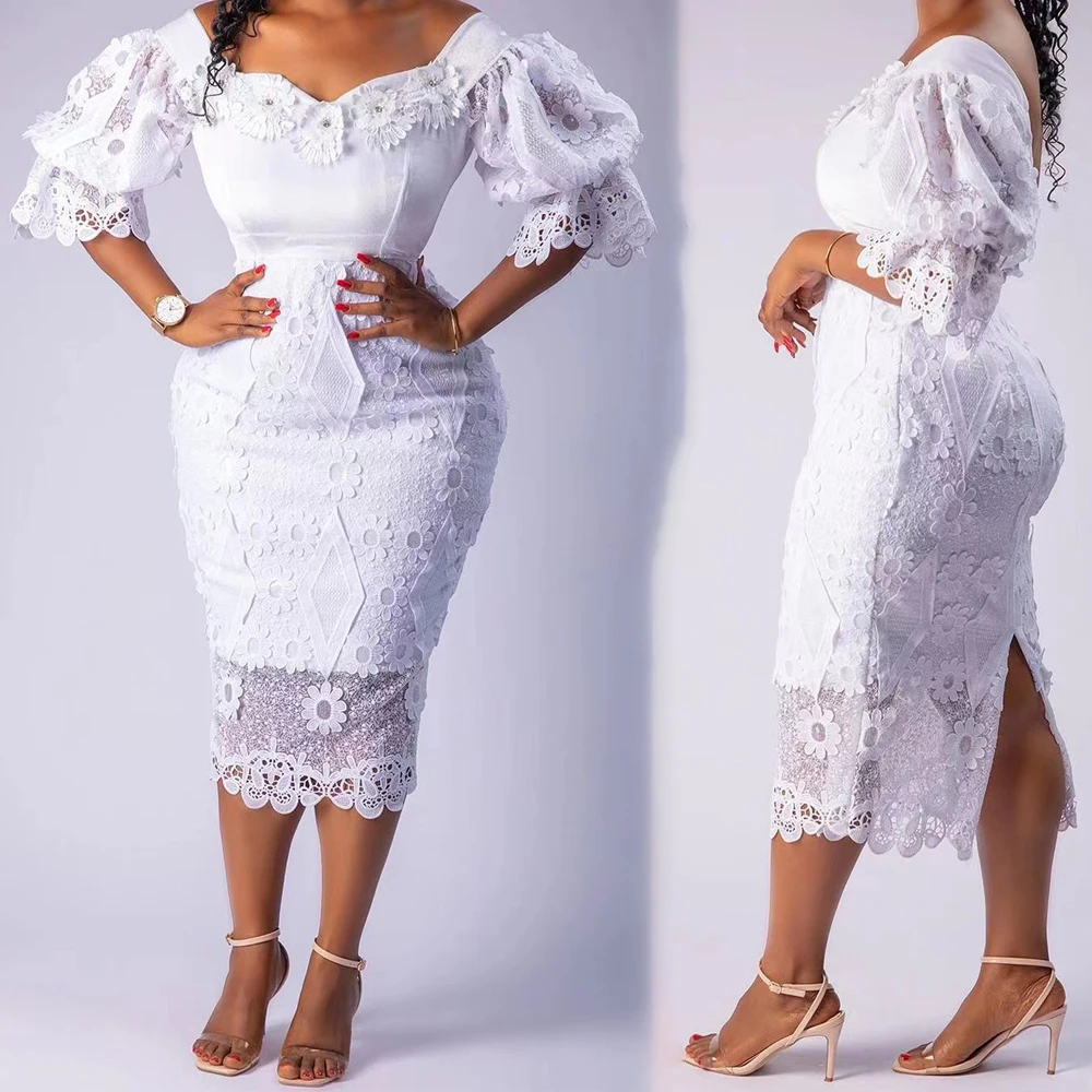 

MD African Ladies Clothing Dresses For Women 2021 Elegant Wedding Lace Dress Dubai Kaftan Abayas Turkey Ankara Dashiki Maxi Robe