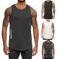 men vest solid color quick dry summer patchwork sleeveless top for sports tank fashion tops casual tees loose clothing