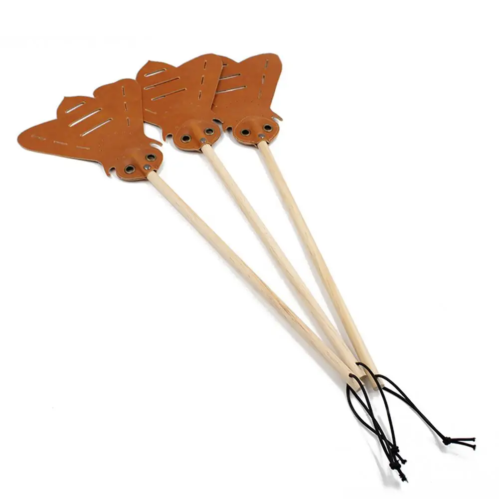 

Large Long Handle Leather Fly Swatter Bee-shaped Fly Swatter Fly Swatter Can Hang Manual Mosquito Swatter