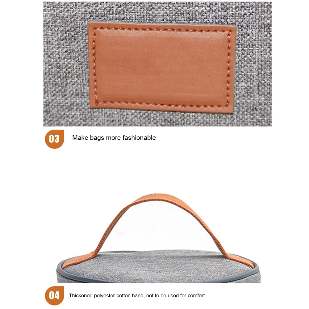 

Lunch Bag Bento Leakproof Insulated Cooler Portable Outdoor Picnic Large Capacity Office School With Shoulder Strap Container