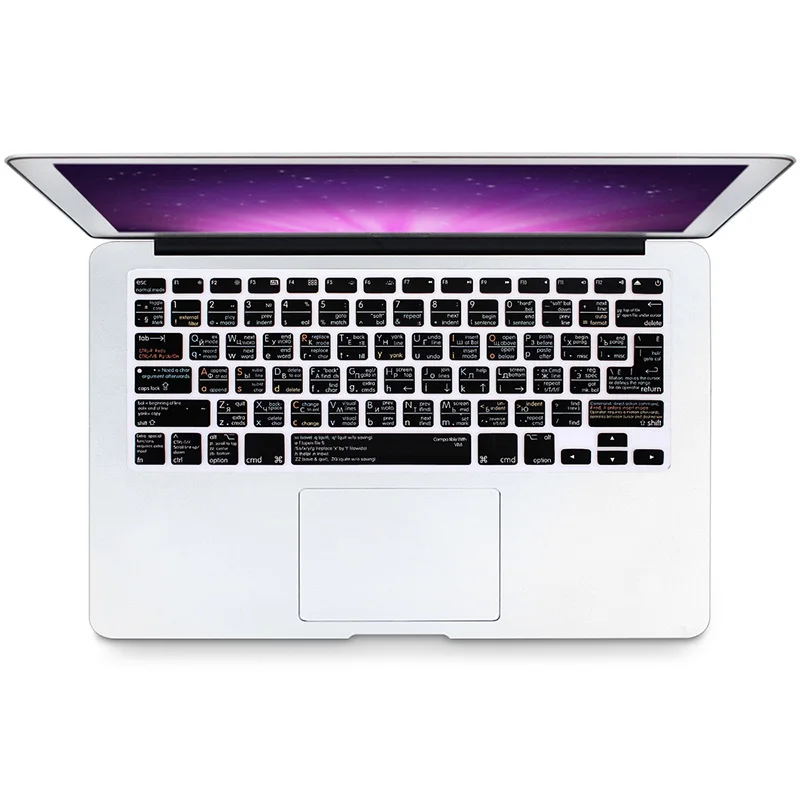 HRH русский OSX Премиум Pro CC Ableton Live Avid Pro инструменты силиконовый ярлык Hotkey клавиатура кожный чехол для MacBook Pro 13 15 - Цвет: VIM VI