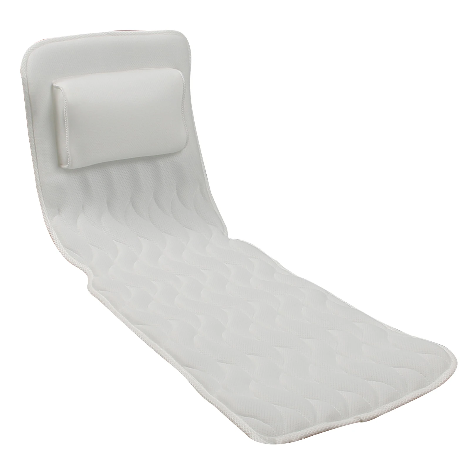 

Full Body Bath Pillow Non-Slip Luxurious 3D Air Mesh Mat for Tub Neck and Back Support with 10 Non-Slip Suction Cups LBE
