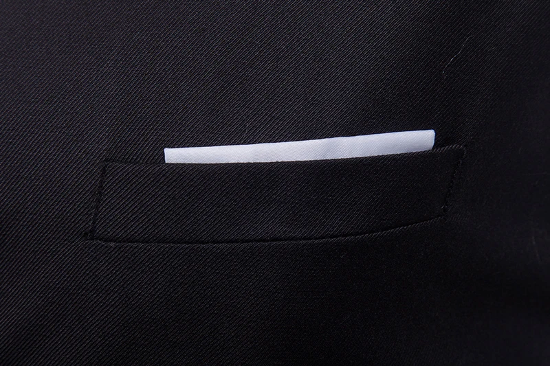 Мужской приталенный жилет черный с V-образным вырезом Деловой свадебный смокинг