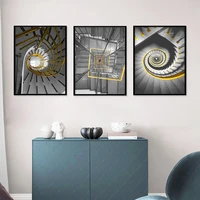 modern abstract whirling stairs canvas decorative painting poster picture album photo home decor wall art room decoration