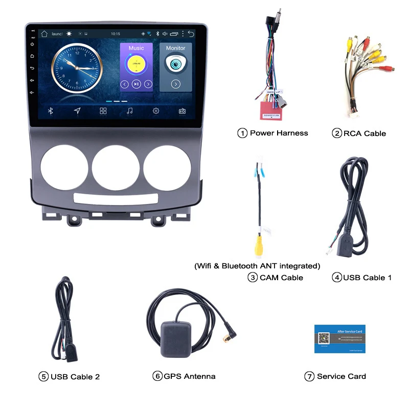 Автомобильный DVD плеер Android 9 1 для Mazda 5 2005 2010 GPS Glonass Навигация Аудио Видео