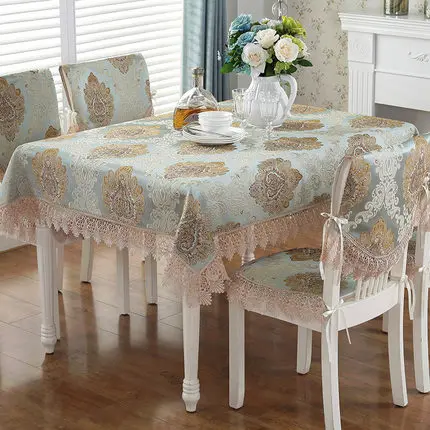 

Europe luxury embroidered tablecloth table dining table cover flower table cloth Lace coffee table flag chair cover